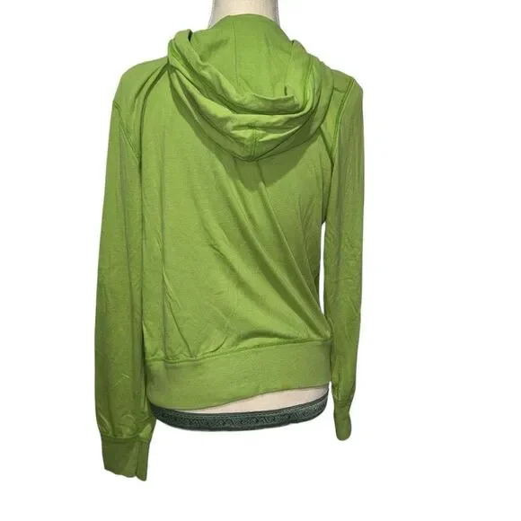 American Eagle Solid Green Women's Hoodie pockets cozy light weight 2000’s L - Picture 11 of 12
